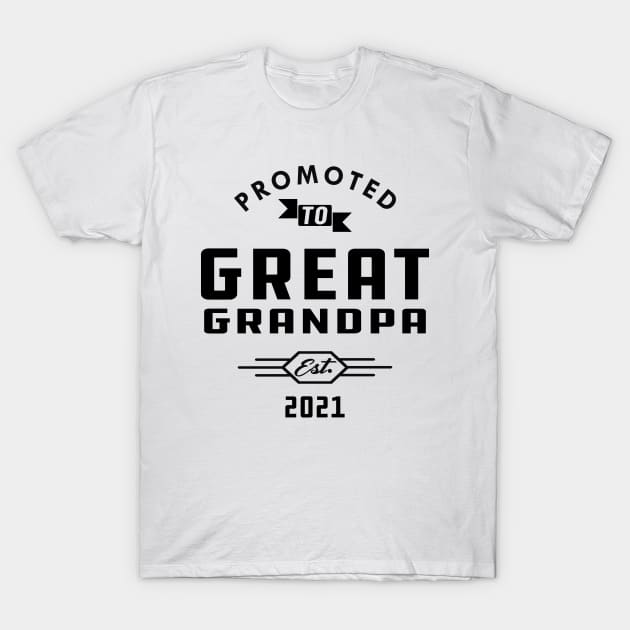 New Great Grandma - Promoted to great grandpa est. 2021 T-Shirt by KC Happy Shop